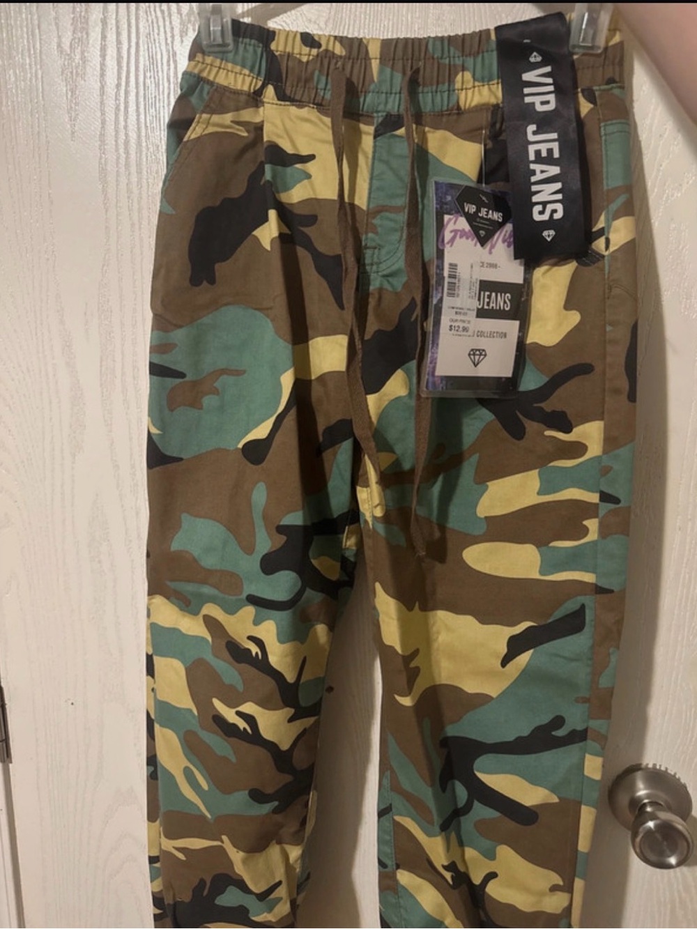 VIP Camo Cargo Pants in Green, Brown & Tan